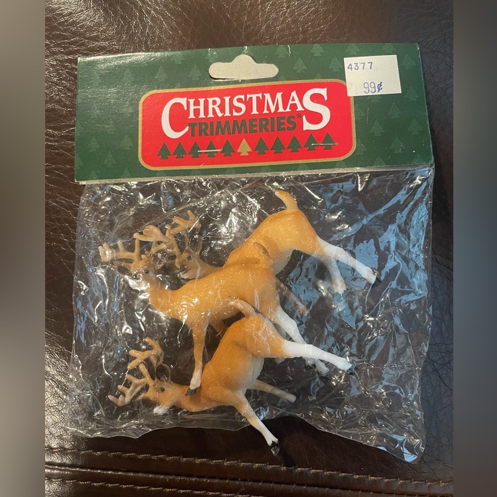 Vintage Christmas Craft Deer with Antlers, NIP